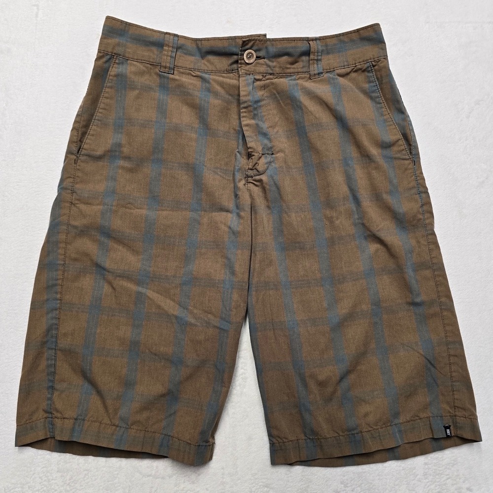 Lost Enterprises Plaid Walk Shorts Brown Blue Streetwear Skate Mens 33